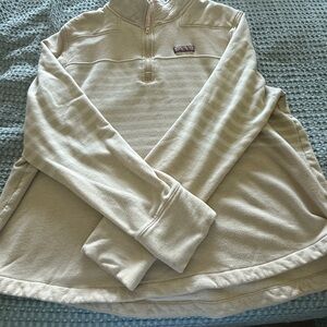 Women's Cream Quarter-Zip Pullover Top